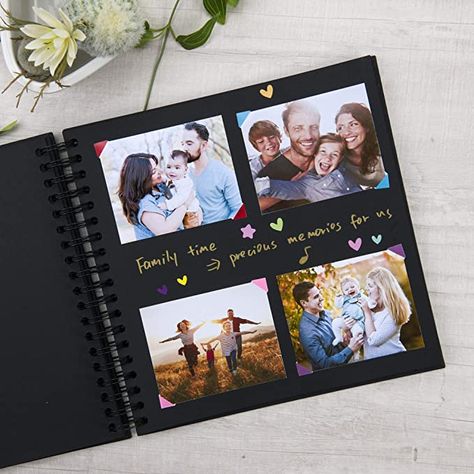 Small Scrapbook, Baby Vacation, Small Photo Albums, Black Page, Photo Album Book, Diy Scrapbook Album, Gifts Pink, Scrapbook Photo Album, Vacation Photo