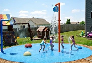 Diy Splash Pad, Backyard Splash Pad, Backyard Water Parks, Lazy River Pool, Spray Park, Water Playground, Splash Park, Outdoor Play Area, Kids Outdoor Play