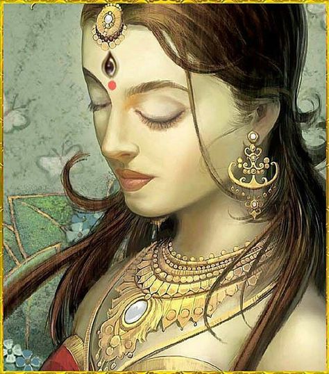 Goddess Parvati - she is said to be the most beautiful of them all Neha Chaudhary, Krishna Sakhi, Indian Books, Sita Rama, Divine Union, Siya Ram, Durga Kali, Nature Goddess, Little Buddha