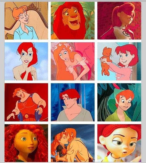 Disney loves gingers / redheads Ginger Disney Characters, Disney Redheads, Ginger Characters, Ginger Baby, Redhead Characters, Heck Yeah, Aw Yeah, Red Heads, Disney Life