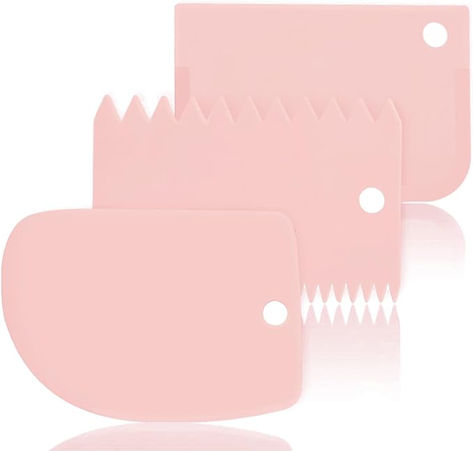 Cake Scraper Cake Decorating Comb - SURDOCA Cake Scraper Smoother, Flexible Plastic Dough Scraper for Bread Making,Reusable Pastry Dough Cutter for Baking Cake Edge Stripe Decorating, Light Pink Cake Scraper, Dough Scraper, Bread Making, Pastry Dough, Baking Cake, Decorating Tools, Pizza Dough, How To Make Bread, No Bake Cake