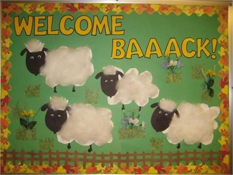 Cute welcome back bulletin board for beginning of school. | I ... Door Bulletin Boards, Classroom Boards, Library Bulletin Board, Fall Bulletin Boards, Preschool Bulletin, Library Bulletin Boards, Church Bulletin Boards, Preschool Bulletin Boards, Family And Consumer Science