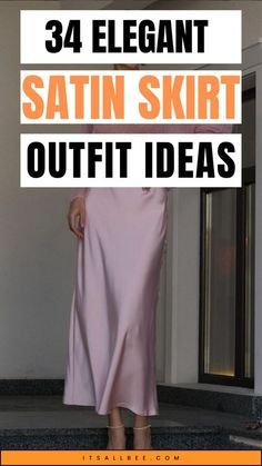 Silk Classy Outfit, How To Wear Satin Skirt In Winter, Styling A Satin Midi Skirt, Modest Date Night Outfit Summer, How To Style Long Satin Skirt, Summer Satin Skirt Outfit, Satin Maxi Skirt Outfit Winter, What To Wear With Satin Skirt, Satin Skirt Outfit Wedding Guest