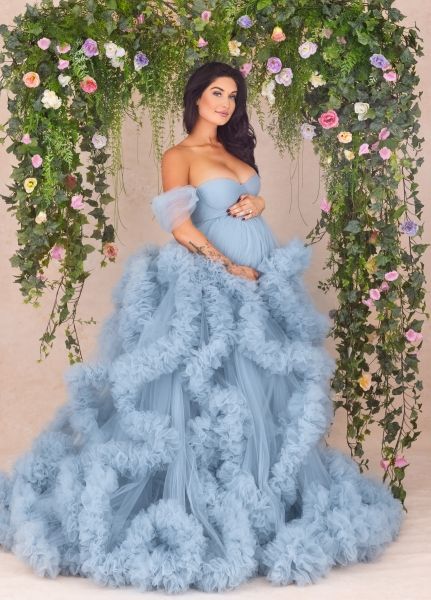 Tulle Photoshoot, Sky Blue Prom Dress, Elegant Maternity Dresses, Tulle Maternity Dress, Blue Maternity Dress, Maternity Gown, Maternity Dresses For Photoshoot, Baby Shower Dresses, Photoshoot Dress