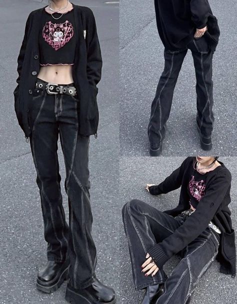 일본 패션, Goth Outfits, Alternative Outfits, 가을 패션, Edgy Outfits, Kpop Outfits, Outfits Aesthetic, Look Cool, Alternative Fashion