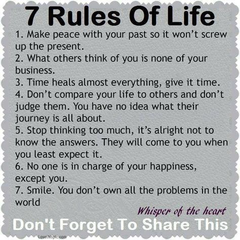 rules of life life quotes quotes quote life wise advice wisdom life lessons Medical Administration, Rules Of Life, 7 Rules Of Life, What I Like About You, Dont Compare, Life Quotes Love, Life Rules, Positive Quotes For Life, A Poem