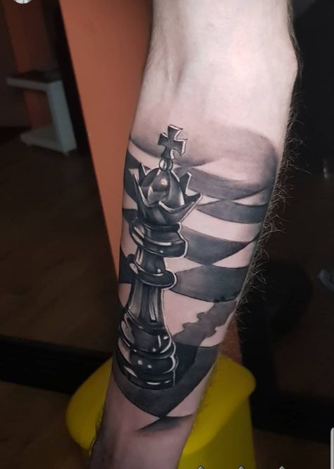 Chess King Tattoo, Chess Piece Tattoo, Chess Tattoo, King Chess Piece, King Chess, King Tattoo, Chess King, King Tattoos, Pieces Tattoo