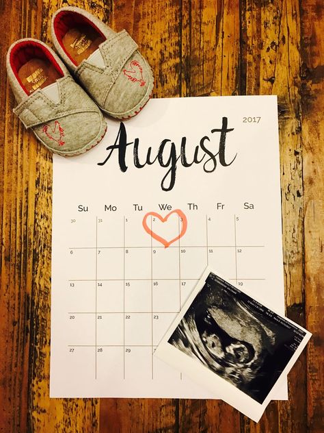 Our pregnancy announcement. Baby due August 2016. Baby Due In August Announcement, Due In August Pregnancy Announcement, Pregnancy Announcement For August Baby, August Due Date Announcement, Anouncment Ideas, August Pregnancy Announcement, August Baby Announcement, 4th Pregnancy, Baby Announcement Winter