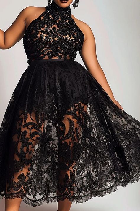 Lace Maxi Dresses, Black Tie Event Dresses, Party Maxi Dresses, Goth Party, Plus Size Party, Black Lace Midi Dress, Black Goth, Plain Dress, Black Party Dresses