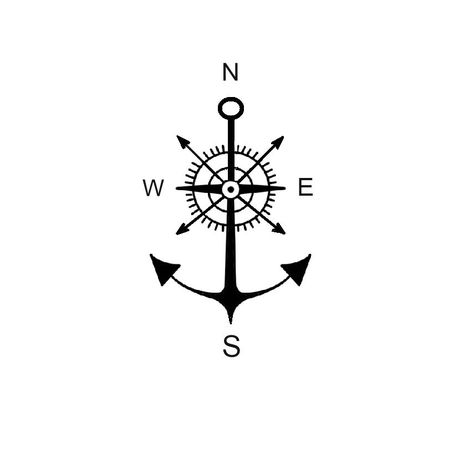 Anchor With Compass Tattoo Design, Compass Sailing Tattoo, Small Compass Tattoo Men Simple, Anchor Wrist Tattoo For Men, Compass Anchor Tattoo Design, Compass And Anchor Tattoo, Anchor And Compass Tattoo, Anchor Tattoo For Men, Anker Tattoo Design