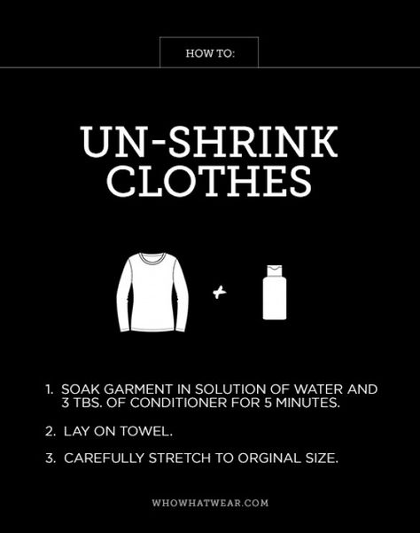 The ultimate solution to un-shrink your clothes! This laundry #hack is a total game-changer. // #DIY #HowTo Shrink Clothes, How To Shrink Clothes, Handy Dandy, Laundry Hacks, Diy Cleaning Products, Cleaning Organizing, Clean Laundry, Cleaning Solutions, Household Hacks