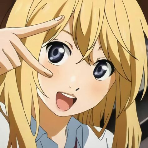 Kaori Miyazono, Your Lie In April, Blonde, Funny, Hair, Anime, Blue, Kawaii