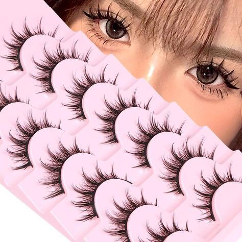 Anime Lashes, Lashes Natural Look, Manga Lashes, Cat Eye Lash, Asian Cosplay, Lashes Natural, Fake Lashes, Faux Mink Lashes, Dramatic Look