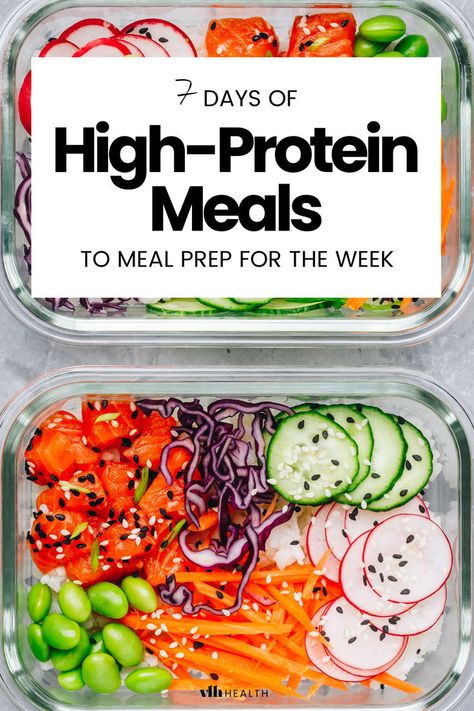 meal prep for the week Week Of High Protein Meals, High Protein Weekly Meal Prep, Healthy Weekly Meal Prep For Two, Weekly Meal Prep High Protein, Best High Protein Lunches, Easy High Protein Meal Prep Lunch, High Protein Meal Planning, High Protein Vegetarian Meal Plan, 1700 Calorie Meal Plan High Protein