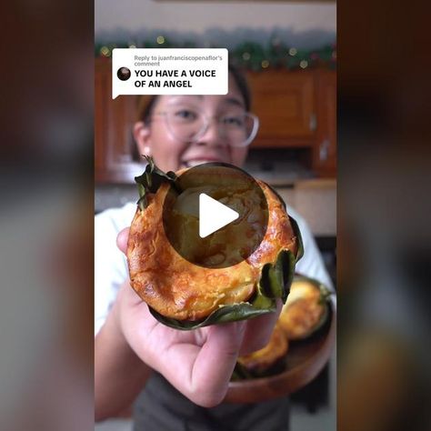 TikTok · Abi Marquez Pinoy Christmas Food, Filipino Christmas Recipes, Bibingka Recipe, Filipino Dessert Recipes, Food Content Creator, Pinoy Dessert, Filipino Desserts, Food Content, Salted Egg