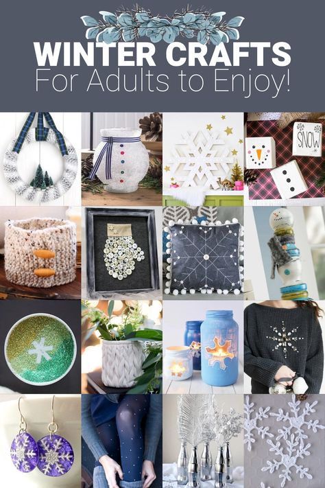 Winter Art Projects Adults, Winter Crafts For Seniors Assisted Living, Sophisticated Crafts For Adults, Bingo Crafts Diy, January Winter Crafts For Adults, New Years Resolution Crafts For Adults, Winter Themed Crafts For Adults, Indoor Crafts For Adults, Monthly Crafts For Adults