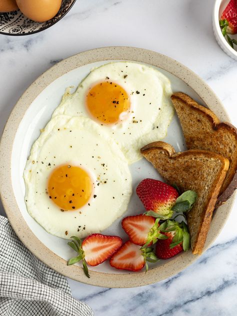 Sunny Side Up Eggs - Once Upon a Chef Sunny Side Up, Sunny Side Up Eggs Breakfast, Sunny Side Up Eggs Recipe, Sunny Side Up Eggs, Eggs Sunny Side Up, Sunnyside Up Eggs, Fresh Strawberry Cake, Over Easy Eggs, Brunch Bread