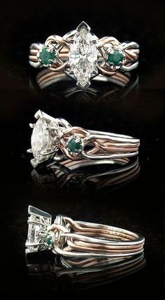 celtic puzzle wedding rings for her | diamond-engagement-rings-emer-puzzle Puzzle Wedding Rings, Diamond Engagement Ring With Emerald, Puzzle Wedding, Engagement Ring Marquise, Puzzle Ring, Celtic Engagement Rings, Marquise Diamond Ring, Wedding Ring For Her, Celtic Wedding Rings