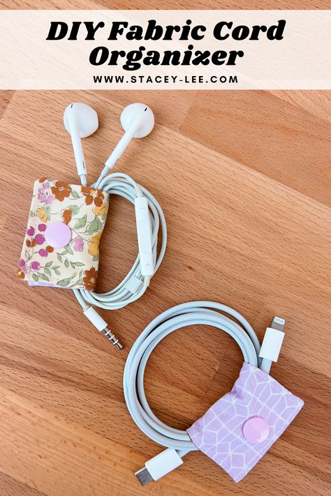 Cable Tidy Sewing, Fabric Cable Tidy, Hanging Organizer Diy Sew, Cable Tidy Ideas Cord Organization, Sew Cable Organizer, Fabric Cord Holder, Fabric Cord Keeper, Travel Cord Organizer Sewing Pattern, Cord Holder Sewing Pattern