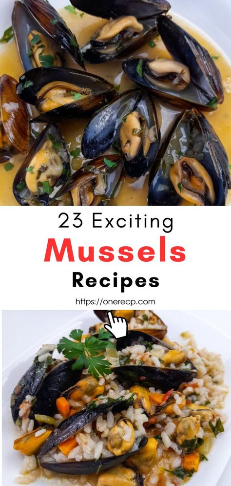 Dive into 23 exciting mussels recipes, from savory to spicy dishes! These easy and delicious ideas will bring the taste of the sea right to your table. Explore all the recipes on our site today! Spanish Mussels Recipe, Chex Mix Recipes Spicy, Thai Mussels, Mussels Recipes, Garlic Mussels, Mussels Marinara, Mussels Pasta, Curry Mussels, Baked Mussels