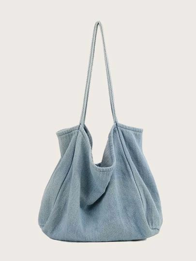 Plain Tote, Bag Png, Preppy Bags, Sacs Tote Bags, Blue Preppy, Bags Style, Blue Tote Bag, Style Preppy, Denim Bag