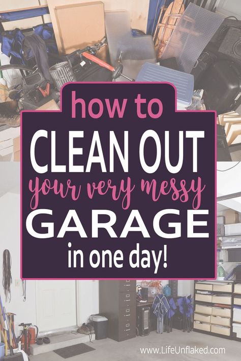 Organizing A Small Garage, Step By Step Garage Organization, Clean Out Garage, How To Organize My Garage, How To Organize The Garage, Organizing Small Garage, Garage Decluttering Ideas, Tidy Garage Ideas, Simple Garage Organization Ideas