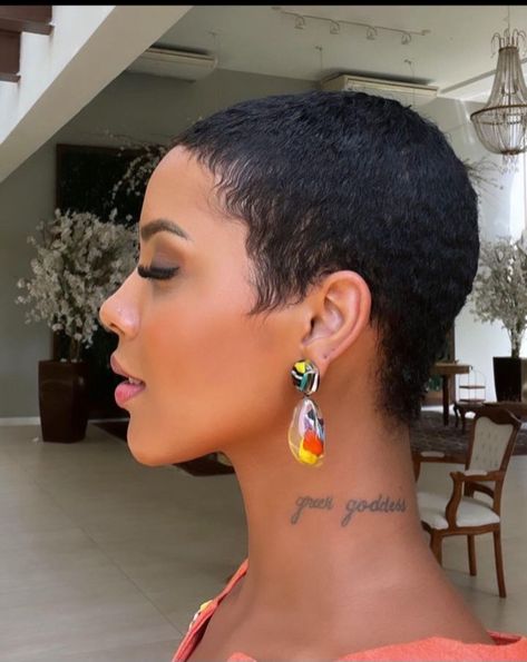 Micro Pixie Haircut Black Women, Short Relaxed Hairstyles, Black Hair Short Cuts, Brush Cut, Shaved Hair Cuts, Short Shaved Hairstyles, Natural Hair Cuts, Short Hair Images, Natural Hair Short Cuts