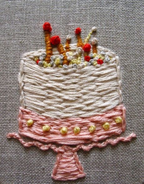 Cake Stitch, Embroidery Cake, Oh Happy Day, Ribbon Work, 자수 디자인, Crewel Embroidery, Needle Thread, Embroidery Cross Stitch, Needle Work