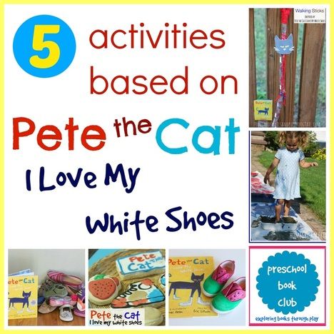 Story Stretchers, Pete The Cat Buttons, I Love My White Shoes, Cat Activities, Pete The Cats, Childrens Books Activities, Preschool Literacy, Creative Curriculum, Author Studies