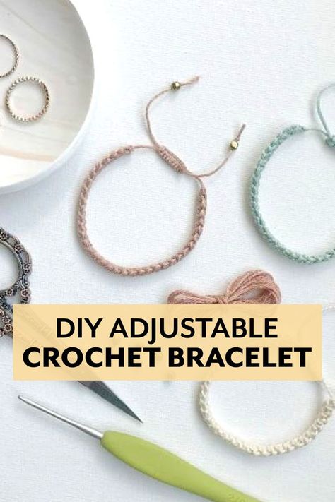 Crochet Bracelet Patterns, Cord Bracelet Diy, Crochet Bracelets, Crochet Bracelet Pattern, Bracelet Crochet, Knit Bracelet, Crochet Beaded Bracelets, Crochet Jewelry Patterns, Crochet Cord