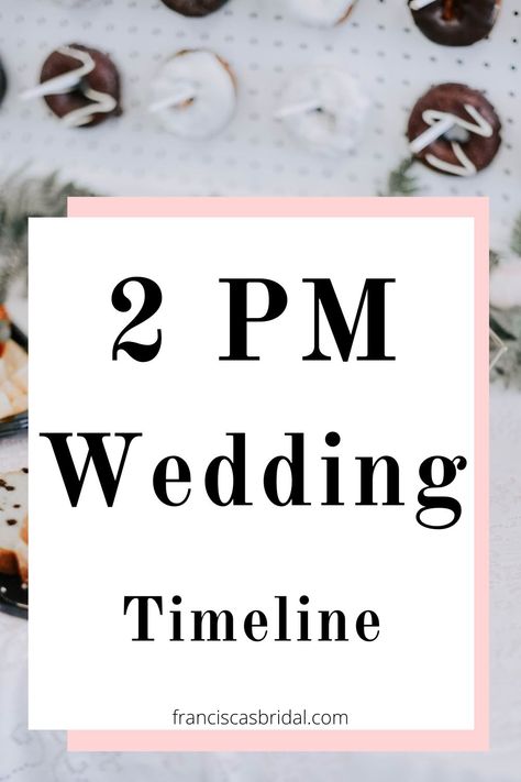 From getting dressed to saying “I Do” under the warm afternoon sunlight, I have got you covered with a 2pm wedding itinerary timeline that will help you to easily plan how you want each hour of your wedding day to go!! | Wedding planning checklist | Wedding planning timeline | Wedding planning tips | Wedding timeline | Planning a wedding | Wedding planner checklist | Wedding timeline checklist | Wedding itinerary | Wedding itinerary ideas | 2pm wedding itinerary | Wedding day itinerary | Wedding Day Timeline For 2pm Ceremony, Wedding Timeline 1pm Ceremony, 2pm Wedding Ceremony Timeline, Schedule For Wedding Day, Day Of Wedding Timeline 2:00 Ceremony, Wedding Timeline For 2pm Ceremony, Sample Wedding Itinerary, Wedding Ceremony Schedule Timeline, 2pm Wedding Day Timeline