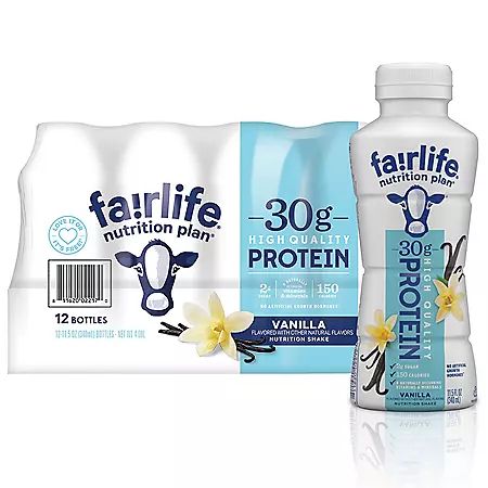 Fairlife Nutrition Plan Vanilla (11.5 fl., oz. 12pk) - Sam's Club Vanilla Protein Shakes, Vanilla Shake, Nutrition Plan, Nutrition Shakes, High Quality Protein, Recovery Workout, Protein Drinks, Protein Shake, Nutrition Plans