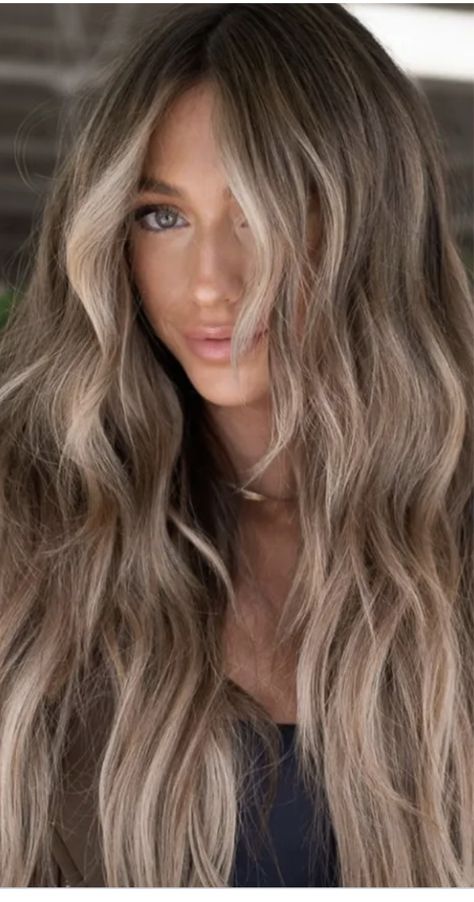 Level 5 Hair Color With Highlights, Pumpkin Spice Balayage, Level 5 Hair Color, Level 5 Hair, Hair Color With Highlights, Ash Blonde Hair Balayage, Ashy Hair, Fall Hair Color Ideas, Brown Hair Inspo