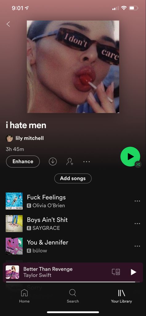 Revenge Songs, I Hate Men, Hate Men, Song Playlist, Revenge, I Can, Lily, Songs, Feelings