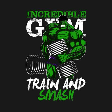 #Hulk #Fan #Art. (Train and Smash!) By: TeePublic. (THE * 5 * STÅR * ÅWARD * OF: * AW YEAH, IT'S MAJOR ÅWESOMENESS!!!™)[THANK Ü 4 PINNING<·><]<©>ÅÅÅ+(OB4E) Bodybuilding Background, Arnold Gym Wallpaper, Hulk Gym Wallpaper, Hulk Artwork Wallpaper, New Hulk, Hulk Breaking Through Wall, Gym Wallpaper, Gym Poster, Avengers Superheroes