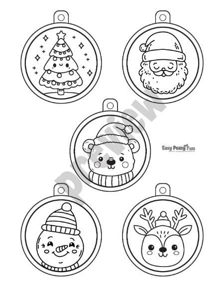 Printable Christmas Ornaments to Color Peppermint Candy Ornaments, Christmas Ornament Coloring Page, Free Printable Christmas Cards, Printable Christmas Ornaments, Xmas Drawing, Christmas Ornament Template, Fancy Christmas Ornaments, Cricut Christmas Ideas, Holiday Wreaths Christmas