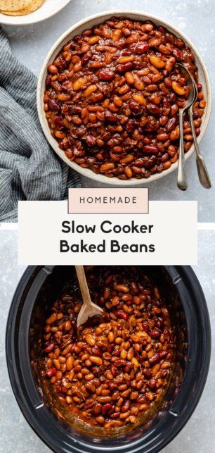 Easy Baked Beans Canned, Baked Beans Recipe Crockpot, Crock Pot Baked Beans, Crockpot Baked Beans, Pescatarian Dishes, Simple Baked Beans Recipe, Baked Beans Crock Pot, Slow Cooker Baked Beans, Best Baked Beans