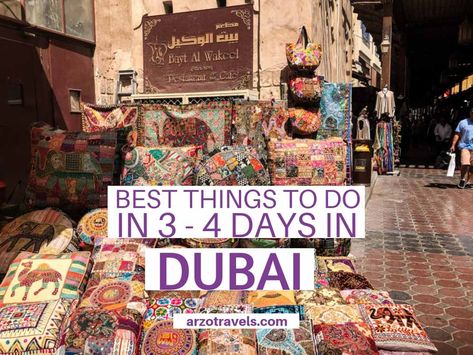 WHAT TO DO IN 3 OR 4 DAYS IN DUBAI – ITINERARY - Arzo Travels Travel In Switzerland, What To Do In Dubai, Dubai Itinerary, Dubai Travel Guide, Dubai Holidays, Dubai Vacation, Emirates Airline, Sightseeing Bus, Itinerary Planning