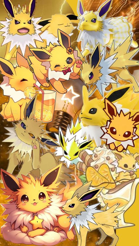 Jolteon Wallpaper #eevee #pokemon #eeveelutions #eeveelution #jolteon #lightning #electric #yellow #pokemongo wallpaper Jolteon Aesthetic, Pokemon Eevee Wallpaper, Jolteon Wallpaper, Jolteon Fanart, Electric Pokemon, Eevee Wallpaper, Pokemon Eeveelutions, Pokemon Eevee, Pokemon Go