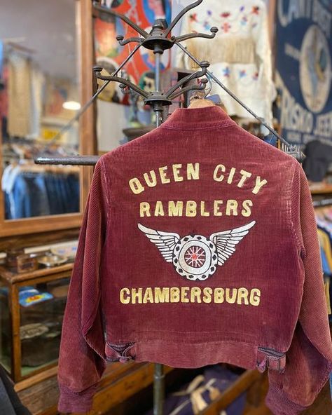 DAYLIGHT VINTAGE on Instagram: "1930’s Embroidered Corduroy Motorcycle Club jacket." Vintage Motorcycle Jacket, Club Jacket, Embroidered Corduroy, Motorcycle Club, Queen City, Motorcycle Clubs, Men's Outerwear, Vintage Motorcycle, Mens Outerwear