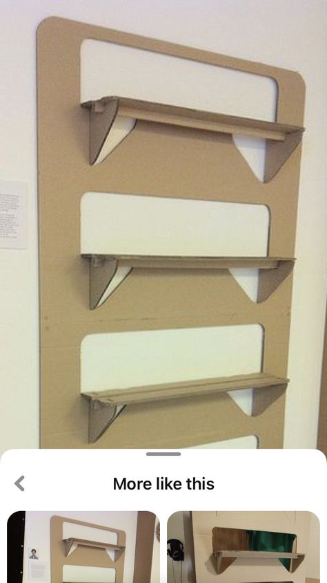 Diy Cardboard Shelf Wall, Cardboard Bookshelf, Cardboard Furniture Design, Vertical Bookshelf, Cardboard Display Stand, Carton Diy, Diy Furniture Videos, Cardboard Crafts Diy, Cardboard Display