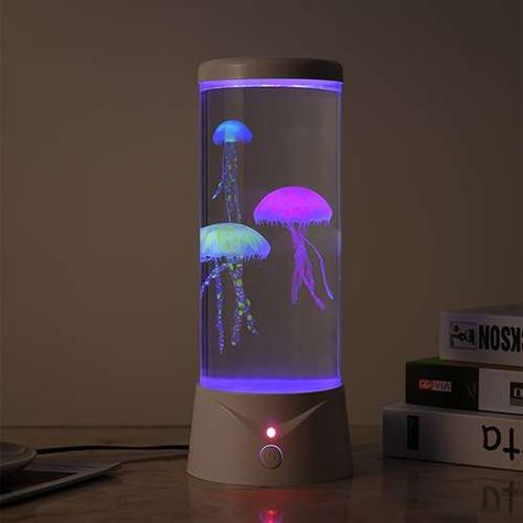 Jellyfish Aquarium, Jellyfish Light, Jellyfish Lamp, Fish Lamp, Mood Lamps, Mood Lights, Home Office Bedroom, Glitter Lips, Room Setup