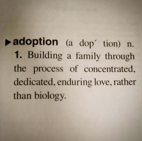 Such a beautiful definition. We'll take it a step further and say that this dedicated, enduring love is present on both sides-- adoptive families as well as birth families. #CHS #AdoptionSC #PregnanSC Adoption Shower, Adoption Photos, Adoption Quotes, Adoption Announcement, Foster Care Adoption, Foster To Adopt, Adoption Party, Adoptive Family, Adoption Day