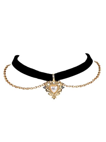 Color Categories, Kalung Choker, Fake Pearl Necklace, Simple Heart Necklace, Gaun Abad Pertengahan, Stile Harry Potter, Choker Necklace Black, Heart Choker Necklace, Pearl Love