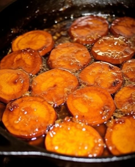 Pan Fried Sweet Potatoes, Fried Sweet Potatoes, Fried Sweet Potato, Candied Sweet Potato Recipes, Meal Sides, Thanksgiving Favorites, Sweet Potato Dishes, Candy Yams, Soup Appetizers