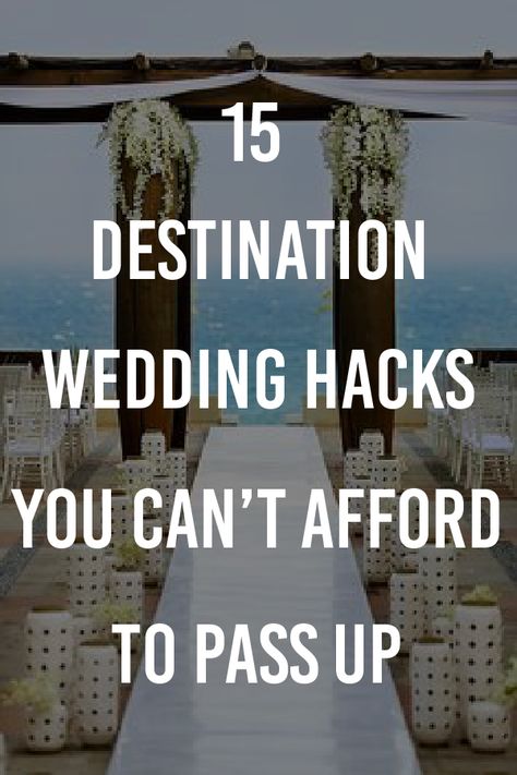 Heading to the beach for your wedding? Here are 15 destination wedding hacks that you CAN'T afford to pass up.   #destinationwedding #weddingplanning #weddingplanner #wedding #weddingideas #weddinghacks Destination Wedding Centerpieces, Country Wedding Music, Cheap Destination Wedding, Affordable Destination Wedding, Diy Destination Wedding, Wedding Hacks, Destination Wedding Reception, Unique Destination Wedding, Destination Wedding Decor