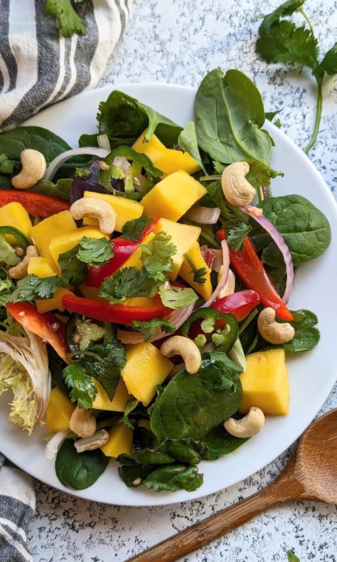 Thai Mango Salad Recipe, Low Sodium Beef Stew, Cardiac Recipes, Low Sodium Spaghetti Sauce, Mango Salad Recipe, Thai Mango Salad, Sodium Foods, Balsamic Vinaigrette Salad, Thai Mango