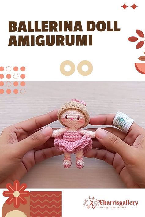 Free Ballerina Doll Amigurumi Pattern Crochet Ballerina Doll Free Pattern, Amigurumi Ballerina, Crochet Ballerina, Doll Free Pattern, Slippers Crochet, Ballerina Doll, Ballerina Slippers, Ballet Slippers, Crochet Keychain