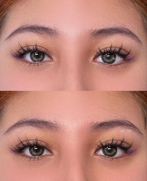 Lash Extensions With Purple, Purple Eyelash Extensions, Natural Long Eyelashes, Nyc Bars, Natural Eyelashes, Lash Extension, Lash Artist, Eyeshadow Looks, Lash Extensions