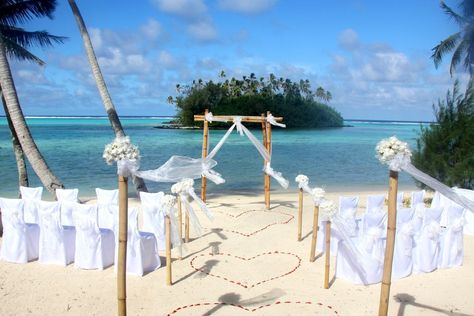 Rarotonga beach wedding Outdoor Beach Wedding, Rarotonga Cook Islands, Cook Island, Island Wedding, Cook Islands, Island Weddings, Wedding Wire, Wedding Inspo, Beach Wedding